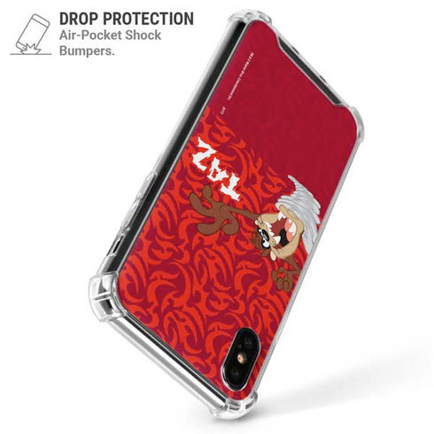 Looney Tunes Tasmanian Devil Swirl iPhone XS Max Clear Case